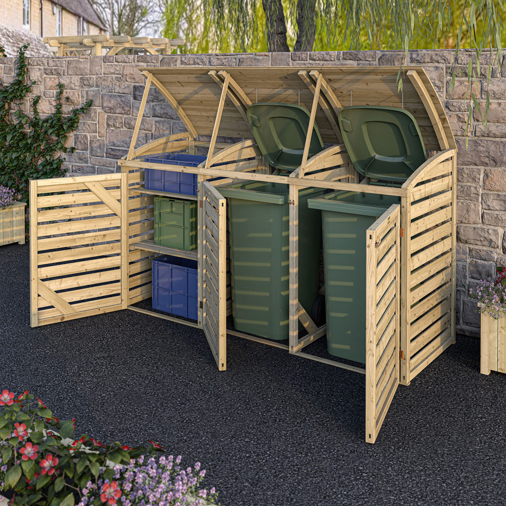 Rowlinson Double Bin Storage Unit with Box Store Image 7