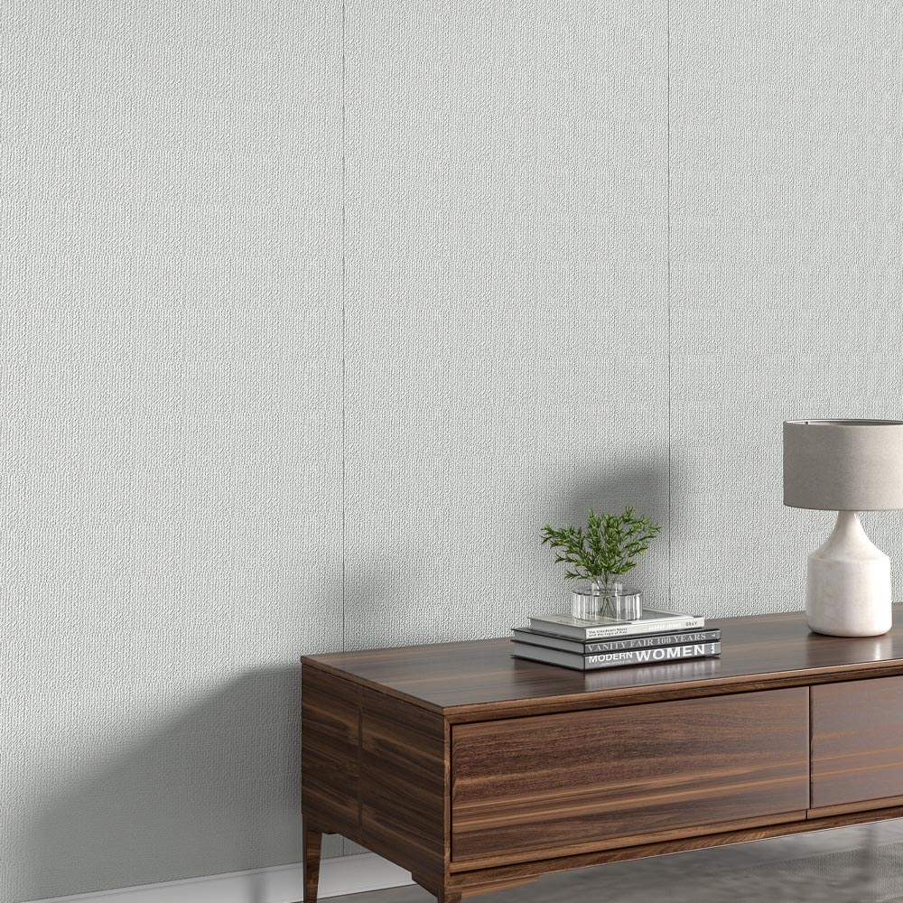 Living and Home 3D Textured Grey Self Adhesive Vinyl Wallpaper Image 2
