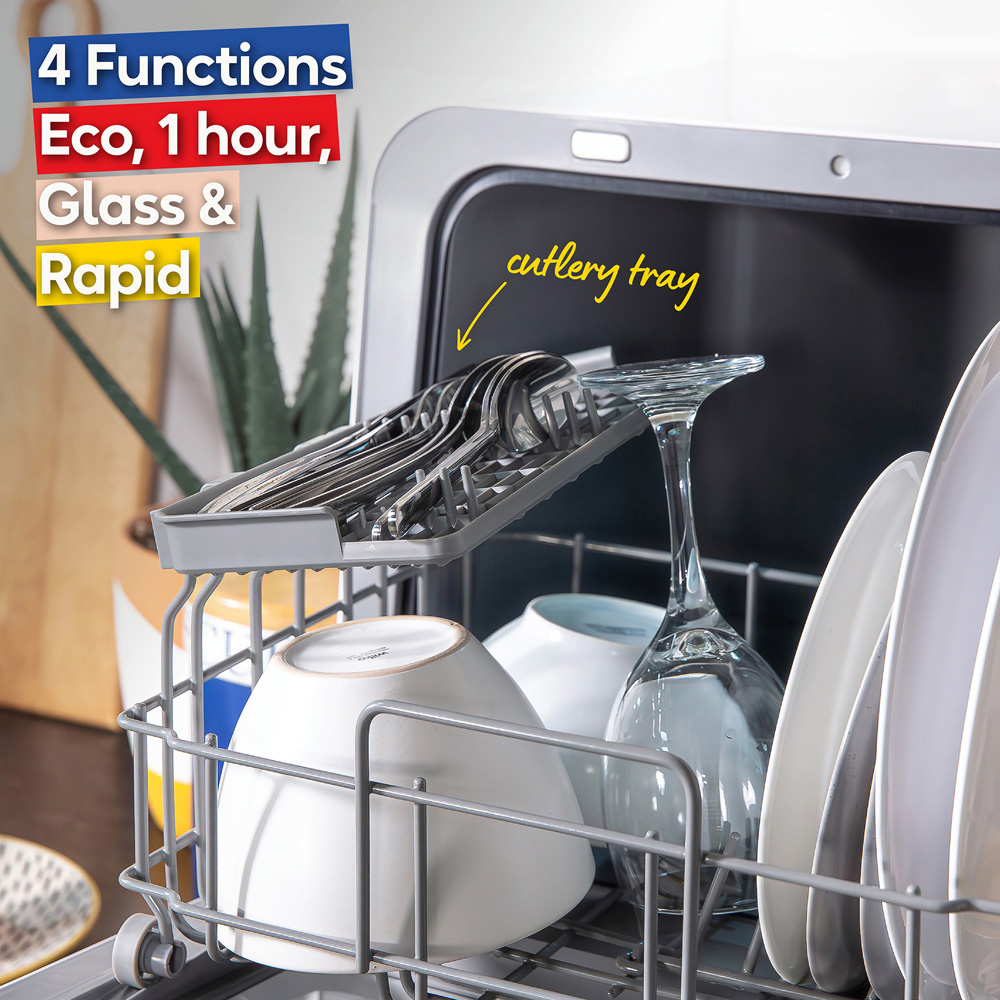 Russell Hobbs RH2TTDW101W White 2 Place Setting Table Top Dishwasher Image 6