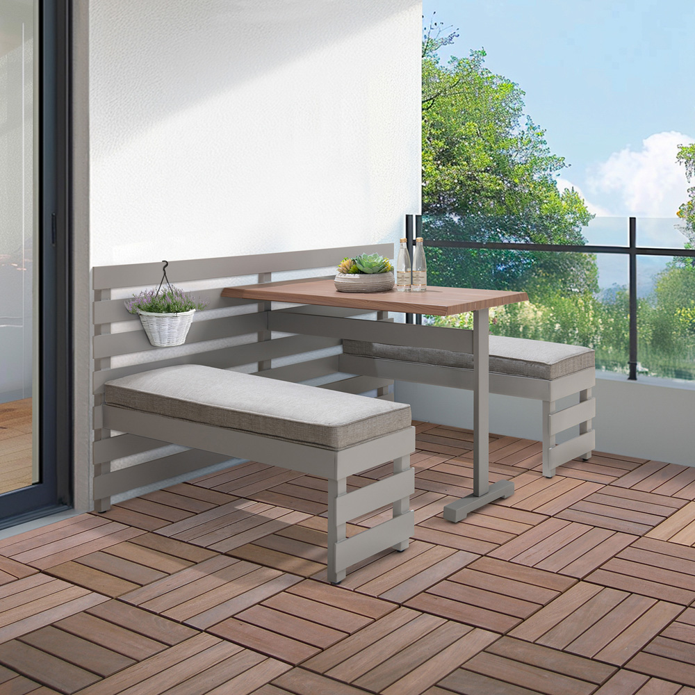 Sunjoy Outdoor Picnic Table and Bench Set Image 3