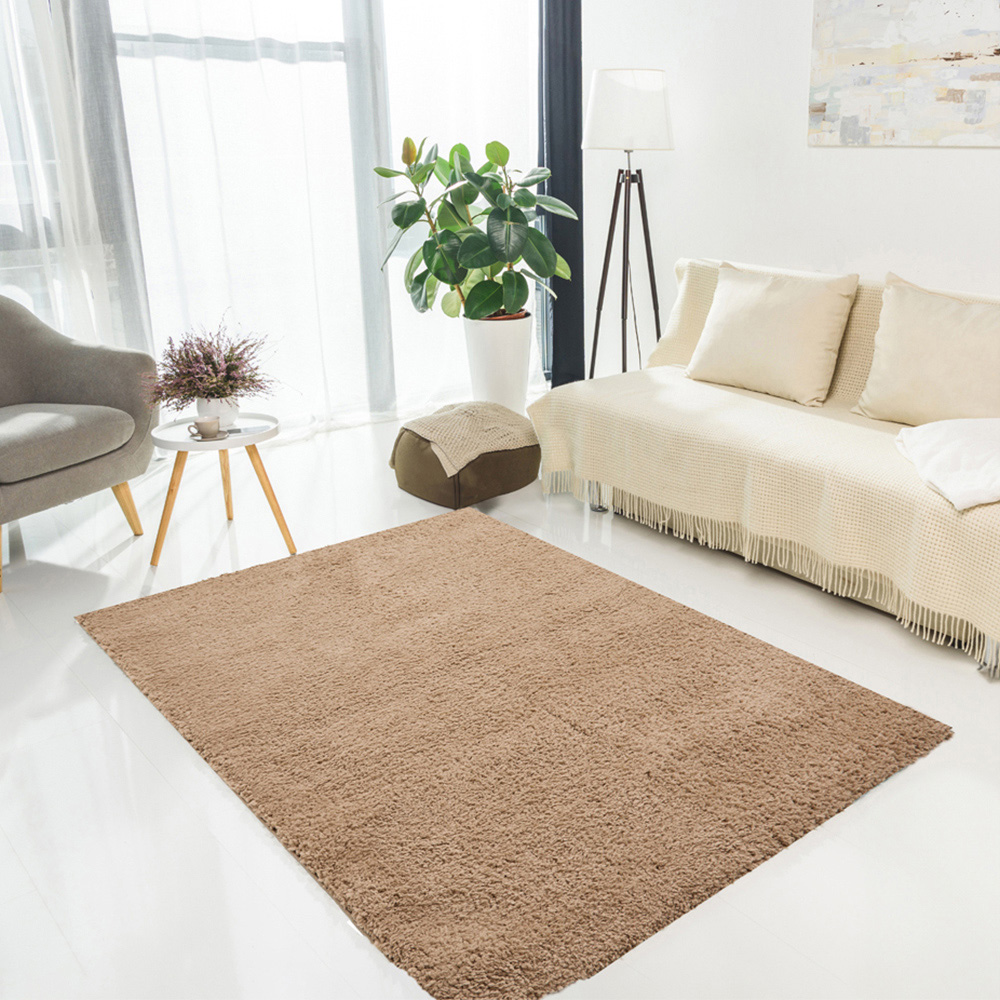 DS Living Cloud Luxe Plain Latte Rug 120 x 160cm Image 2