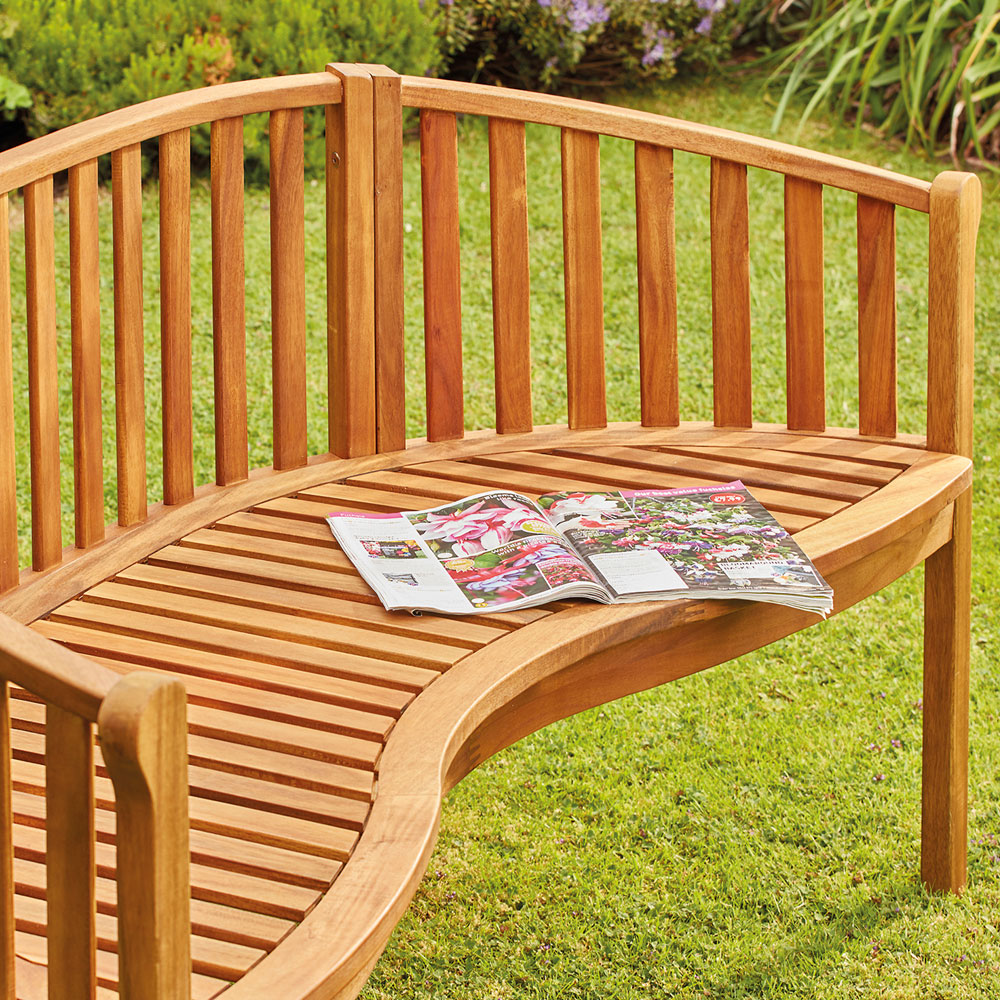 Garden Gear Acacia 2 Seater Banana Bench Image 4