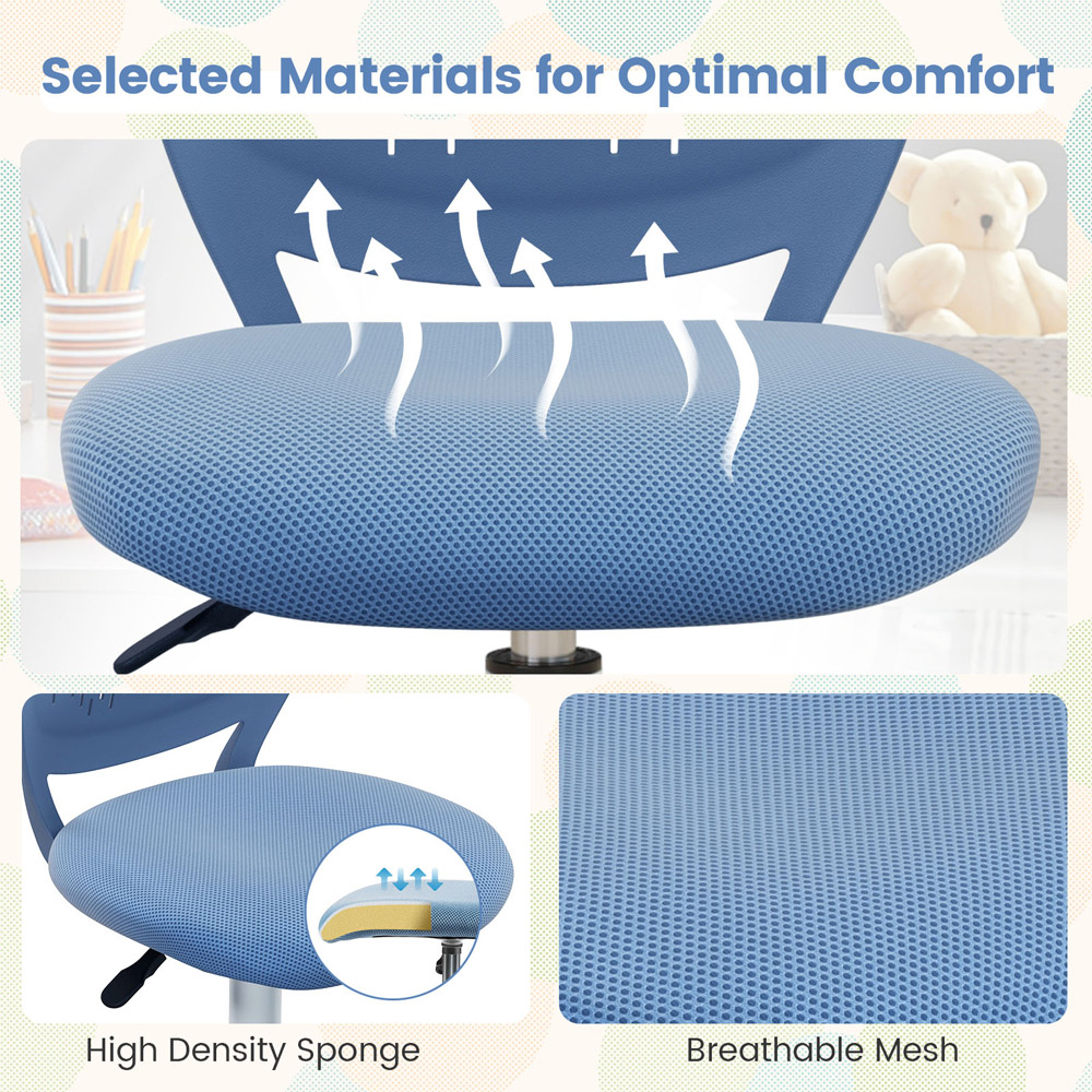 Costway Blue Ergonomic Children Study Chair Image 7