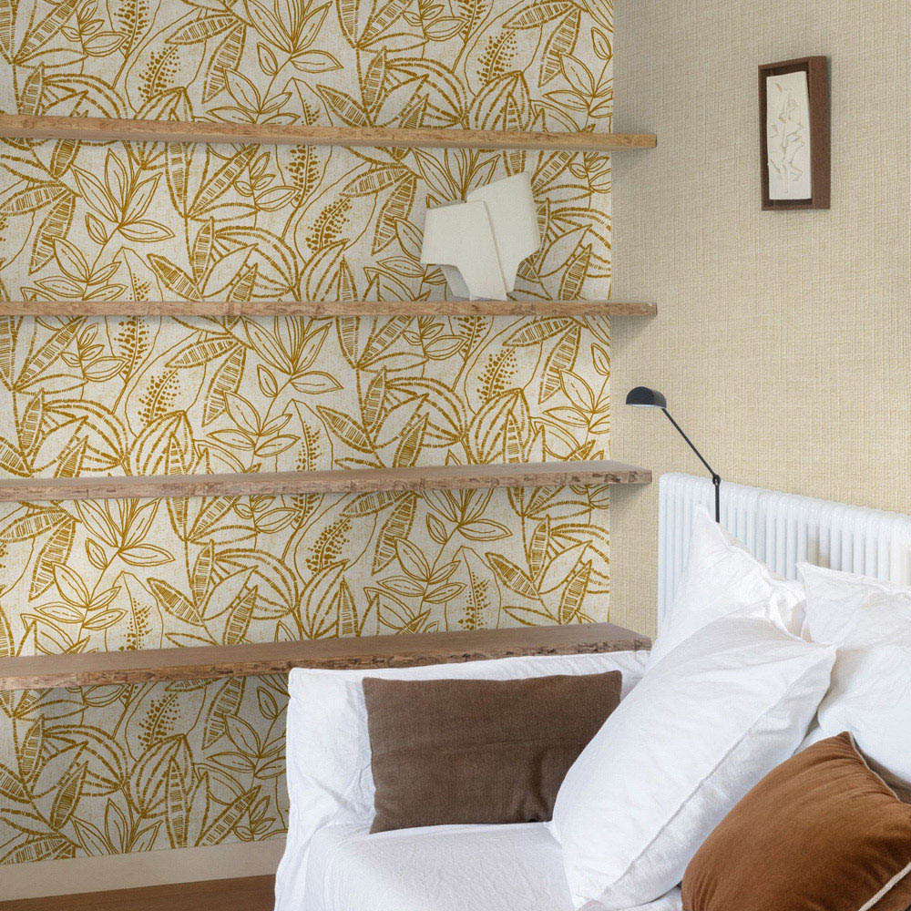 Grandeco Valadera Copper Gold Wallpaper Image 2