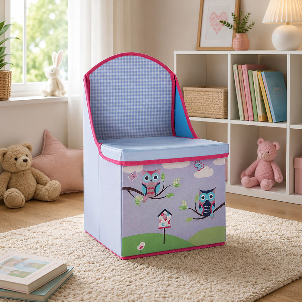 Premier Housewares Owl Design Kids Storage Seat Image 3
