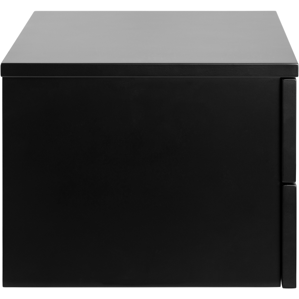 Florence Avignon 2 Drawer Black Bedside Table Image 3