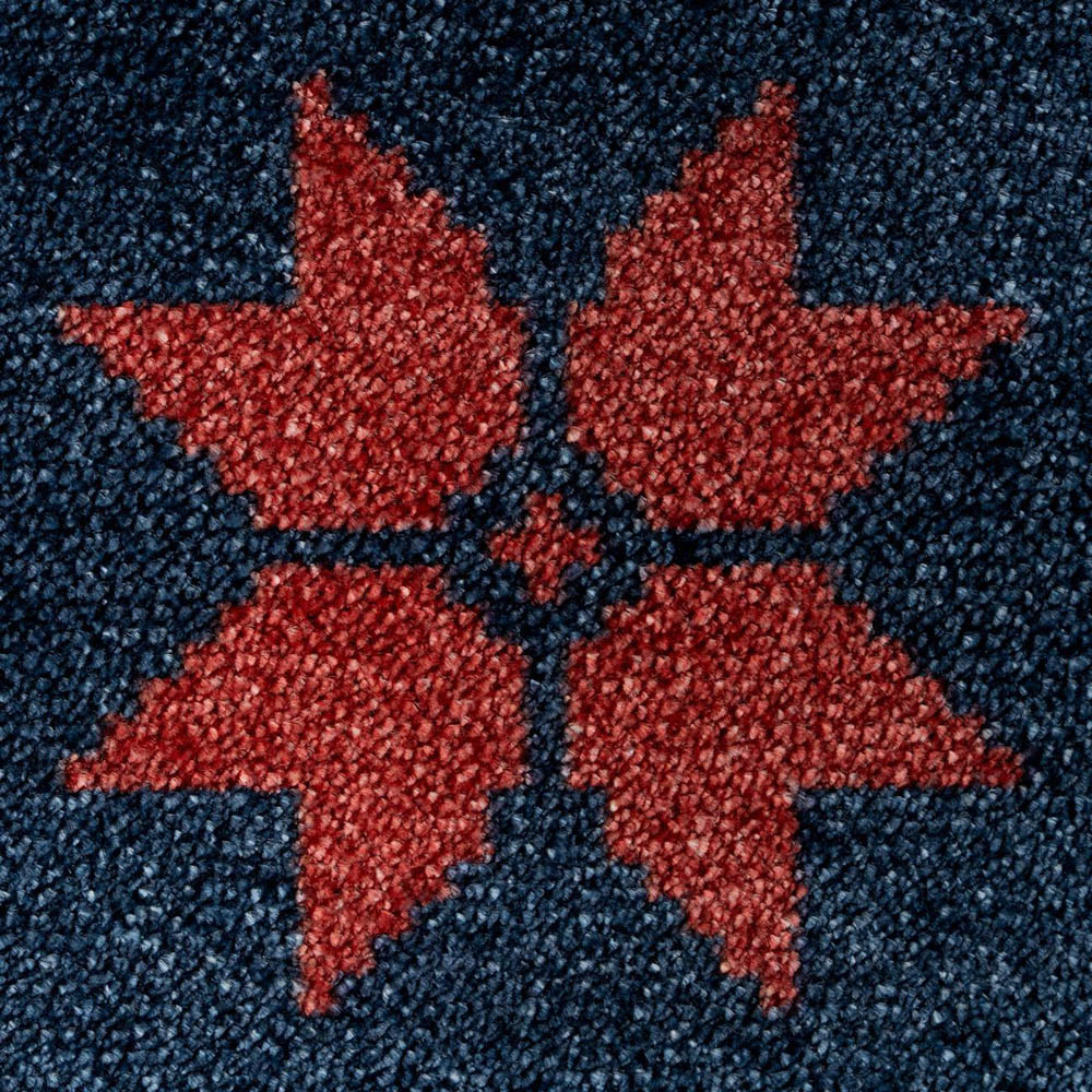 Kukoon Asha Red and Navy Flat Persian Style Vintage Rug 160 x 230cm Image 5