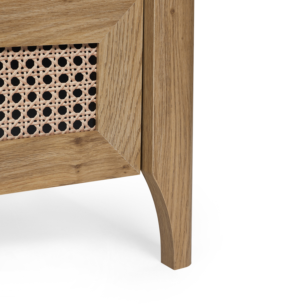 Julian Bowen Sydney 6 Drawer Rattan Effect Wide Chest of Drawers Image 8