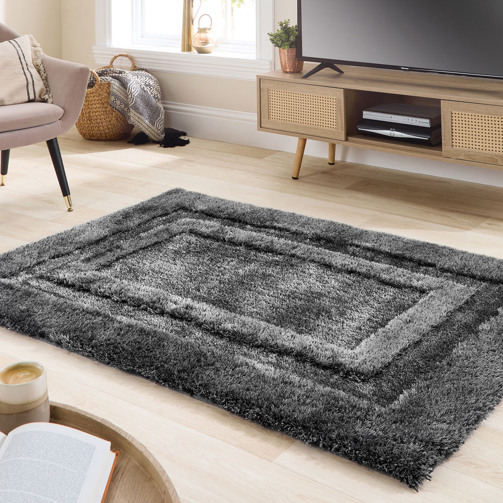 Origins Frame Charcoal Rug 120 x 170cm Image 2