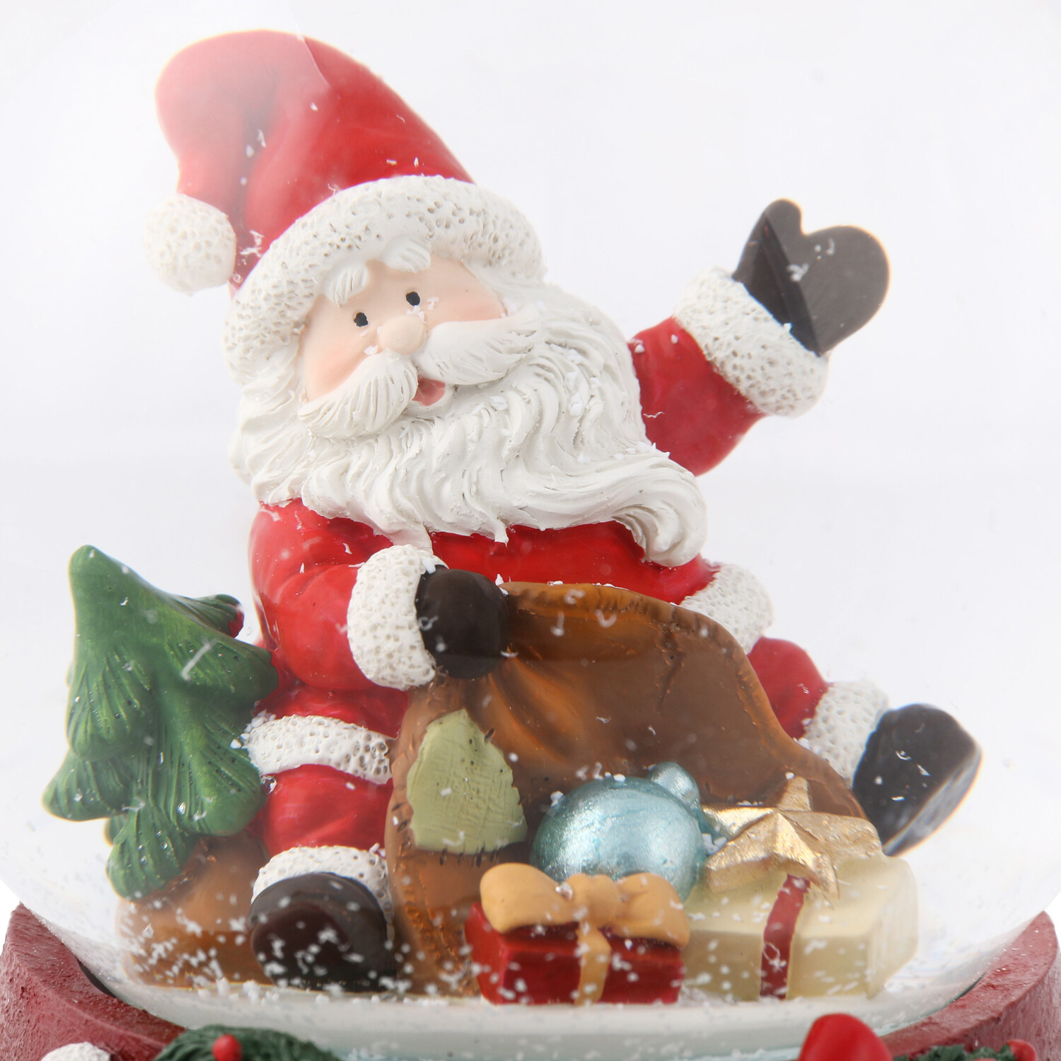 Musical Traditional Santa Snowglobe Image 5
