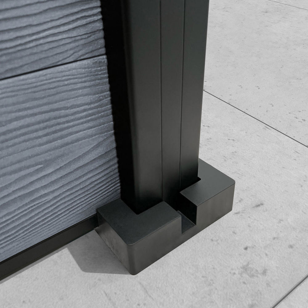 Charles & Ivy Classic 5ft Anthracite Fence Panel with Aluminium Posts Image 4