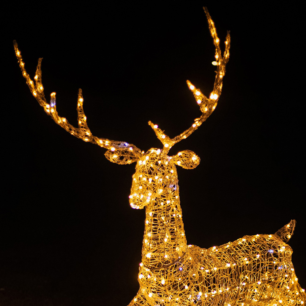 The Christmas Centre 350 LED Soft Acrylic Light-Up Grand Stag Reindeer 6.5ft Image 7