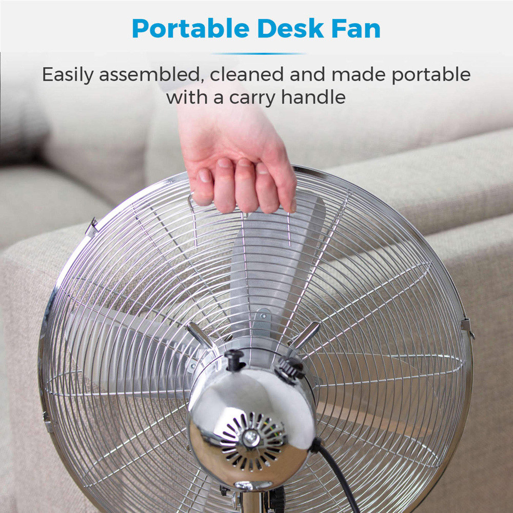 Tower Metal Desk Fan 12 inch Image 6