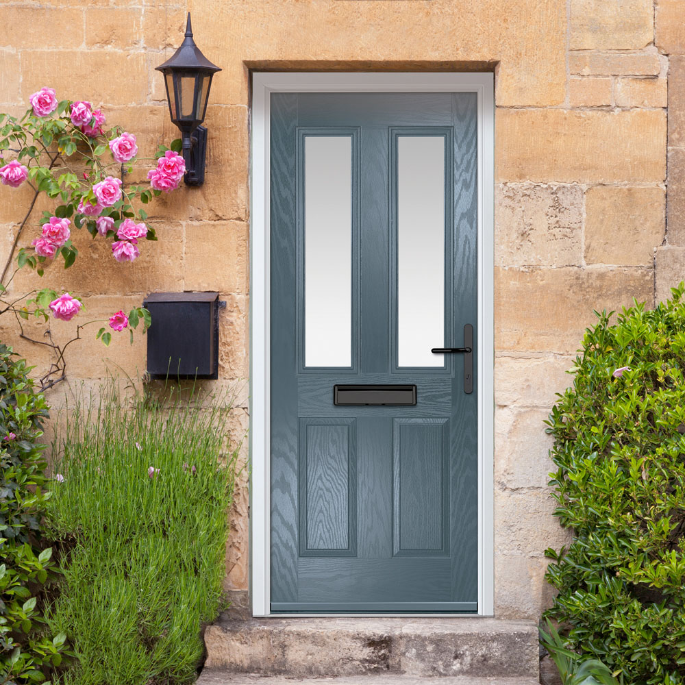 Crystal-Direct Carnoustie Slate Grey GRP Clear Glass Left Hand Open Front Door 2090 x 920mm Image 2