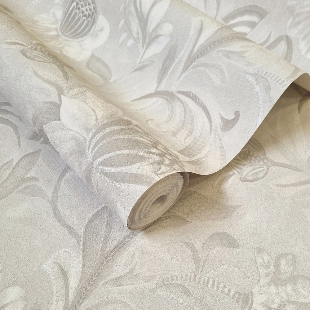 Holden Cecelia Jacobean Dove Grey Wallpaper Image 2