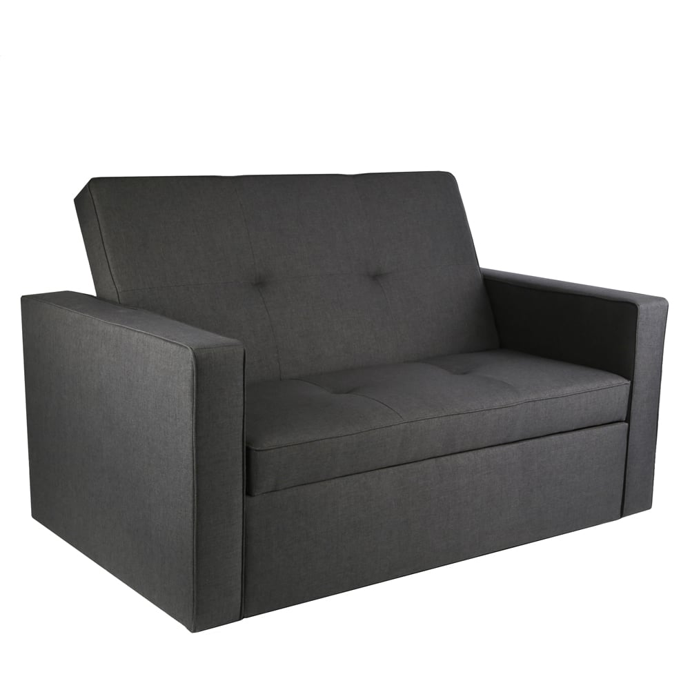Troy Grey 2 Seater Pull Out Sofa Bed Image 2