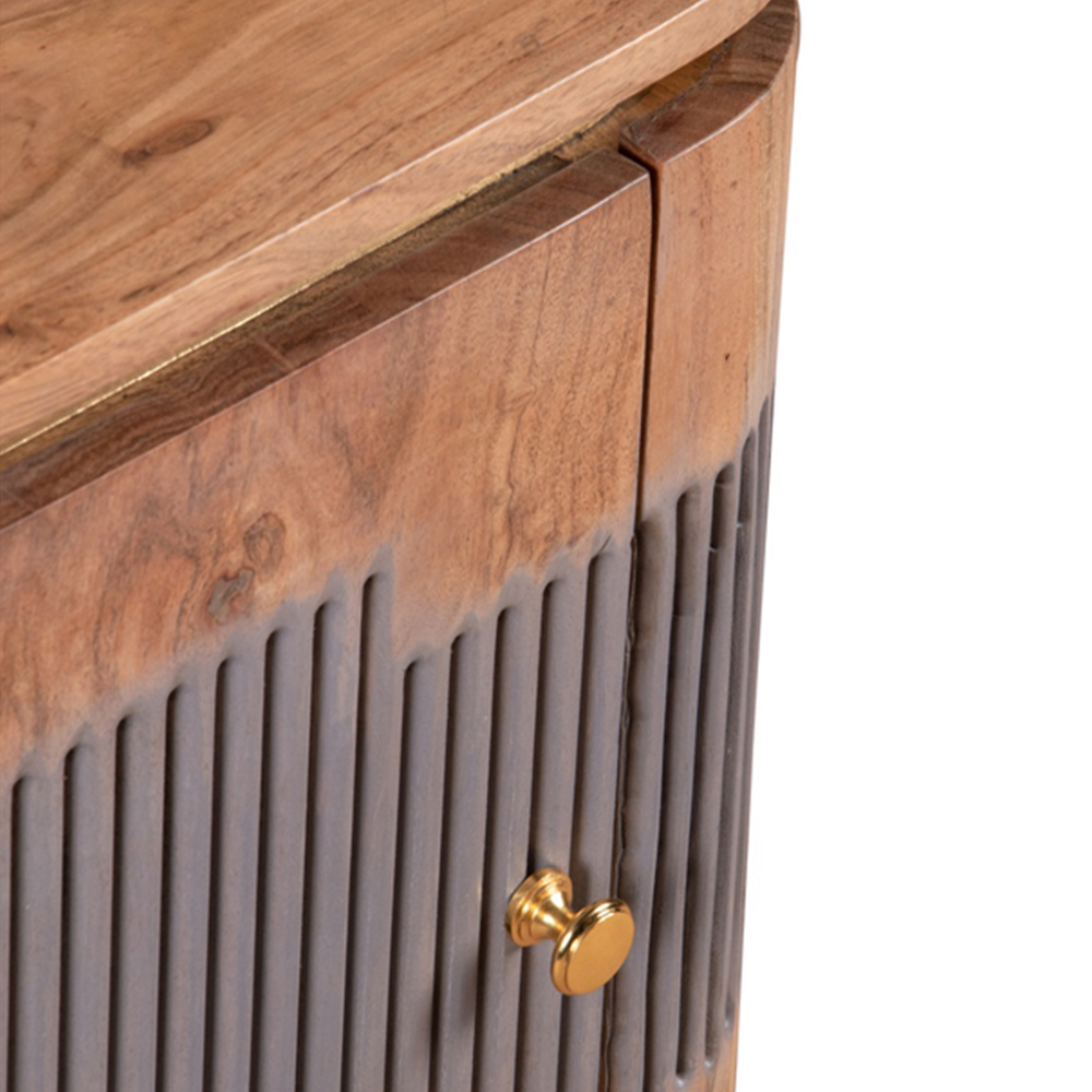 Brooklyn Wilton Single Door Acacia Wood Bedside Table Image 5