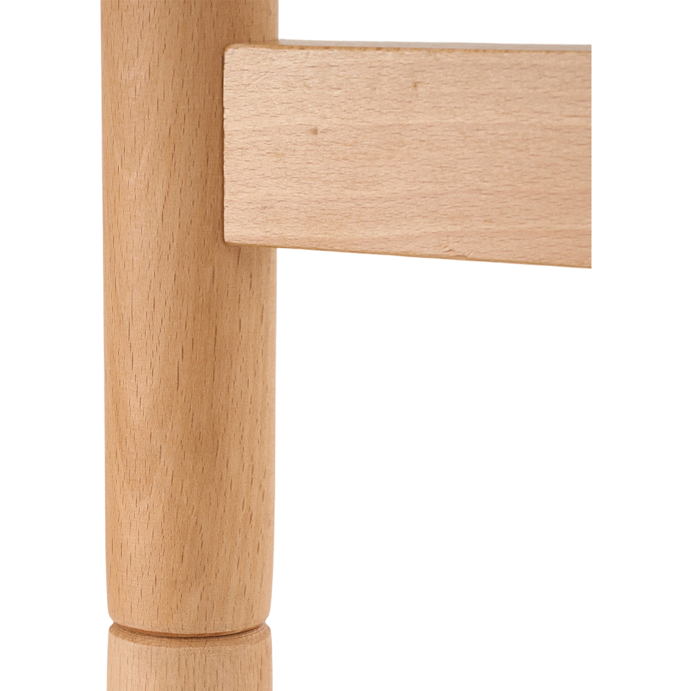 Living and Home Natural Wooden Freestanding Cloth Rack with 6 Staggered Hooks Image 5
