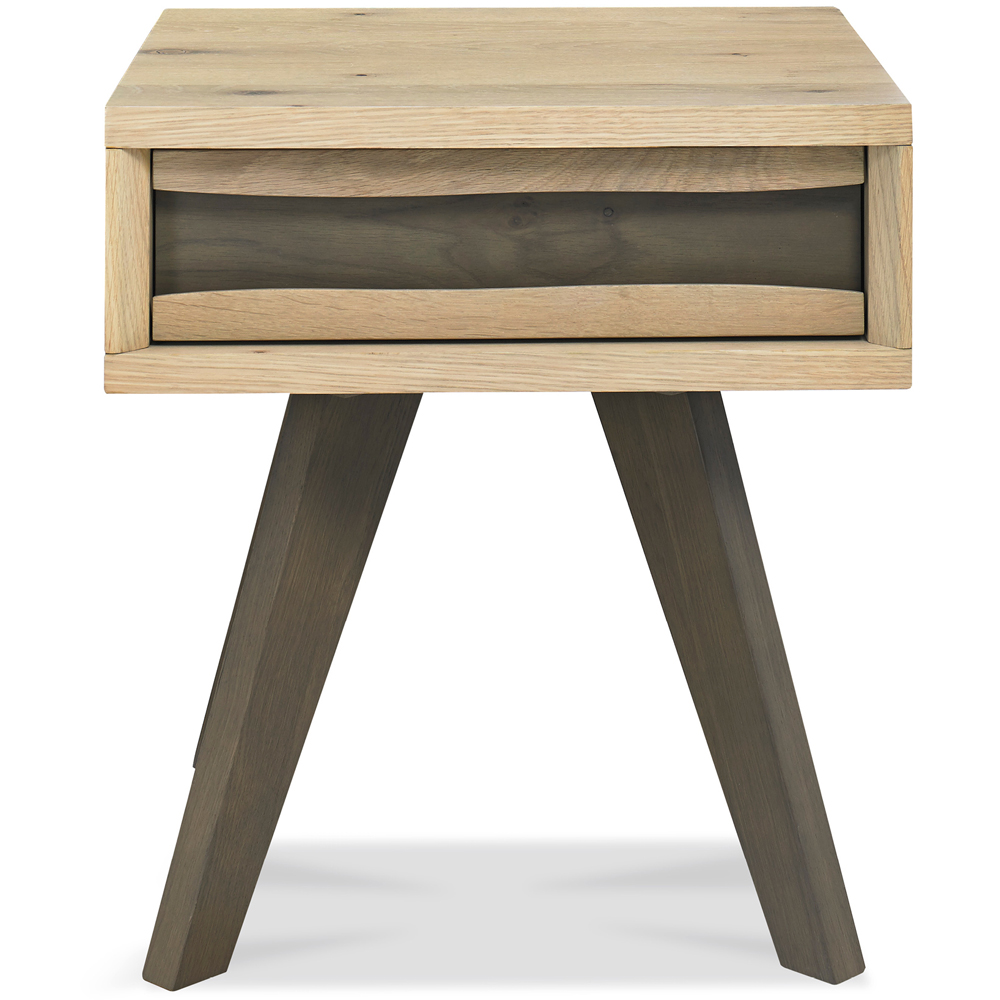 Bentley Designs Cadell Single Drawer Aged Oak Lamp Table Image 3