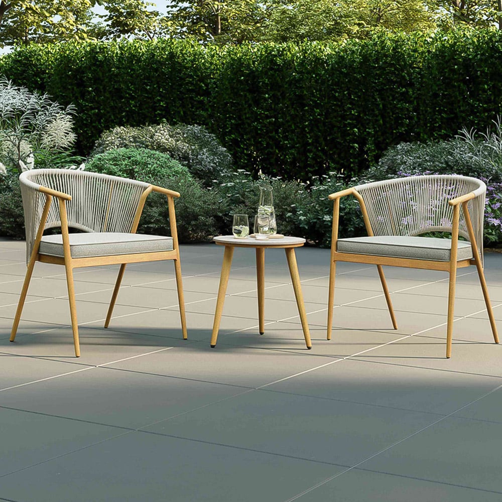 Charles Bentley Almada 2 Seater Rope Weave Bistro Set Image 1