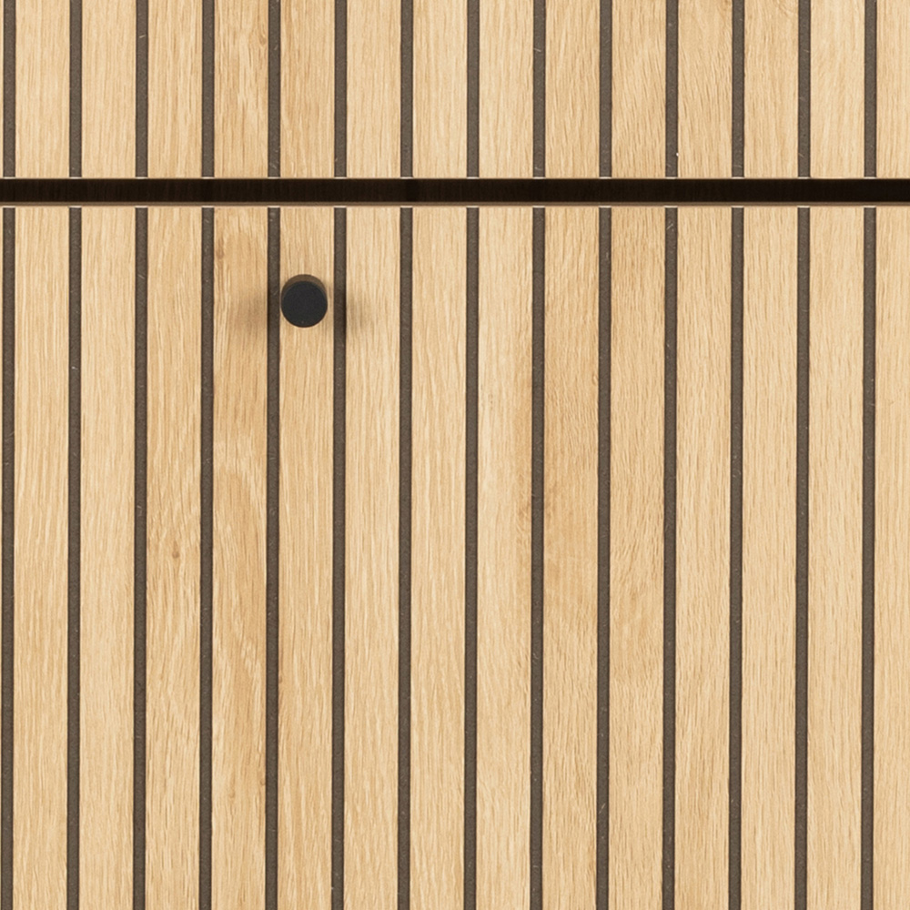 Florence Albany 3 Flip Down Door Oak Shoe Cabinet Image 7