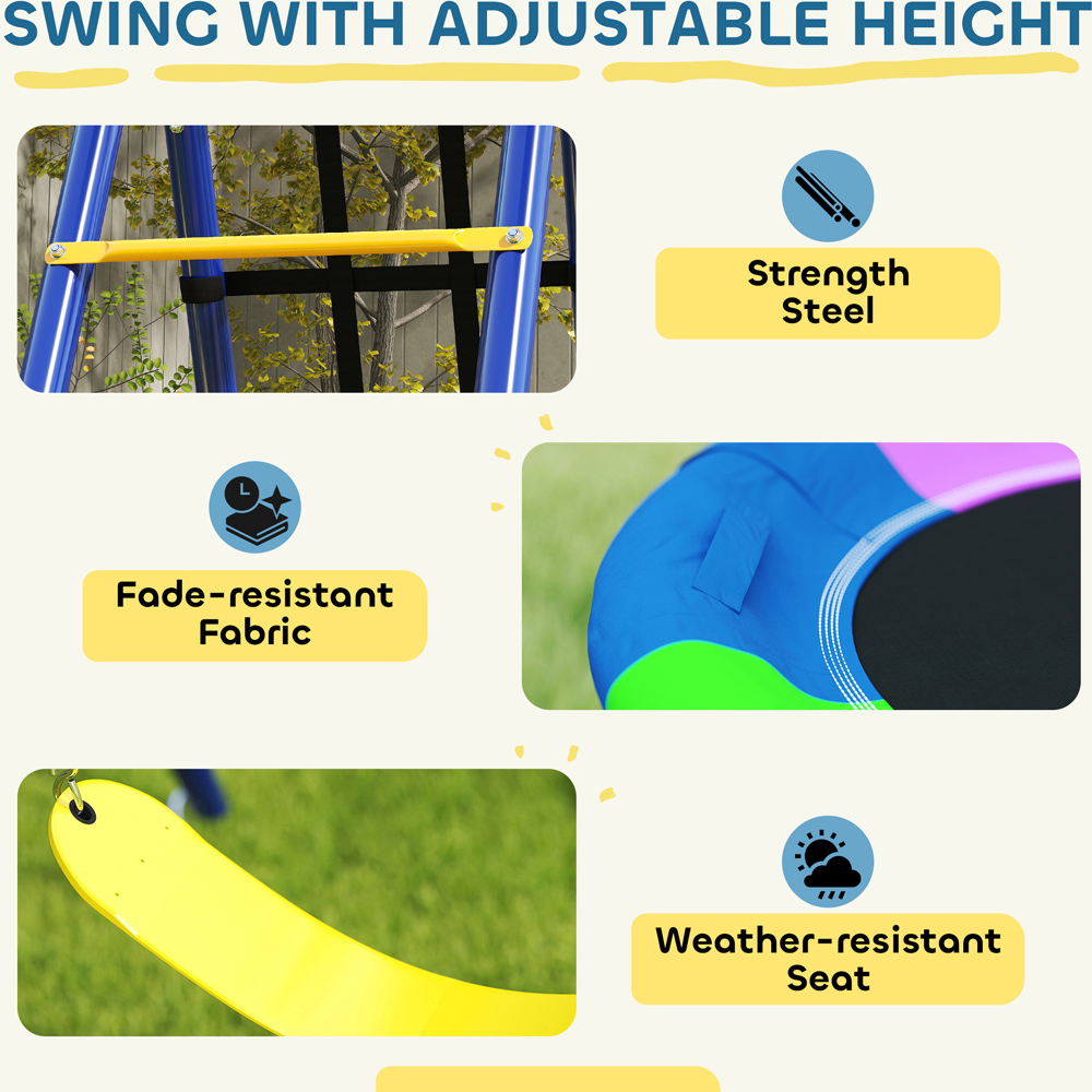 AIYAPLAY 6 in 1 Kids Swing Set Image 7