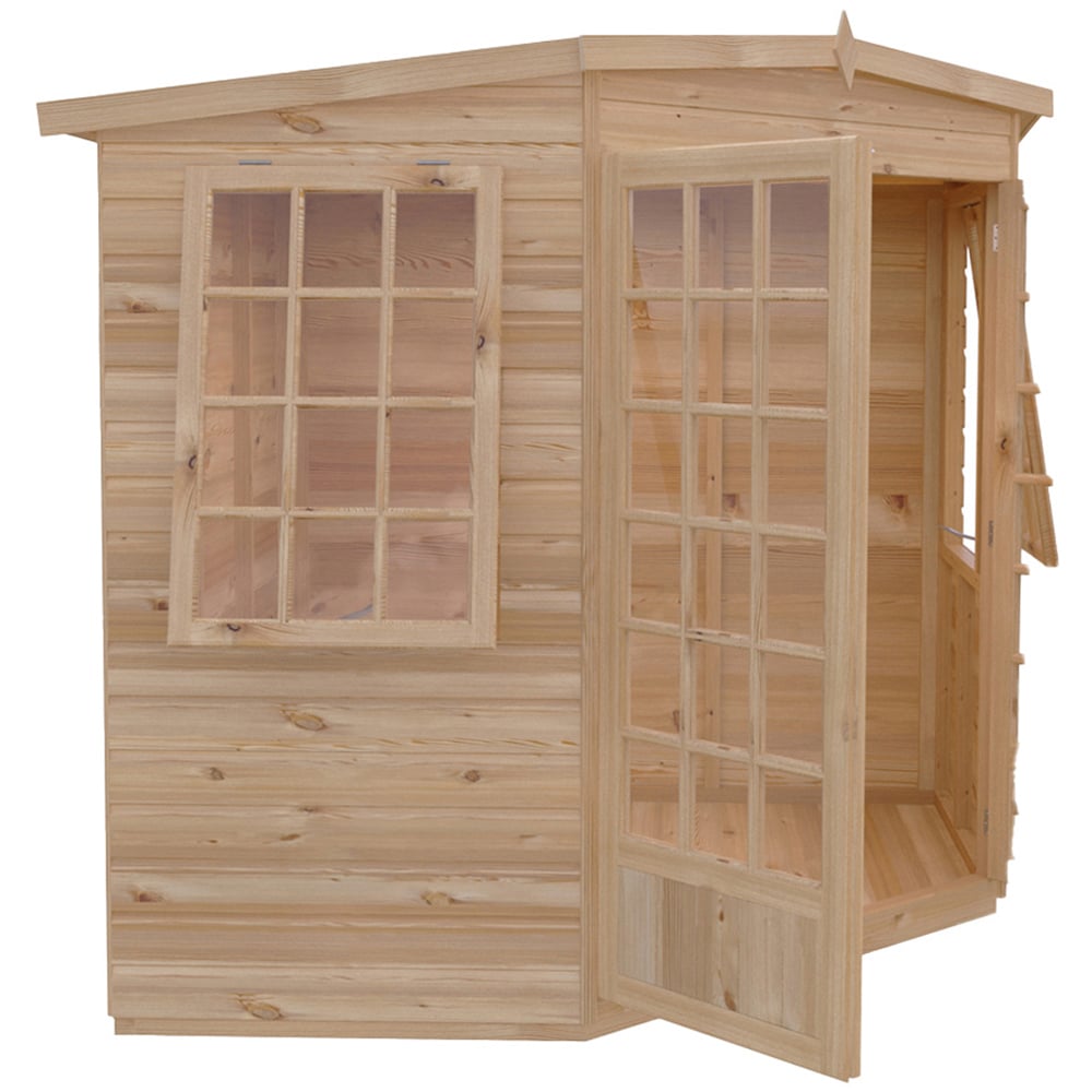 Shire Windsor 7 x 7ft Double Door Shiplap Pent Summerhouse Image 1