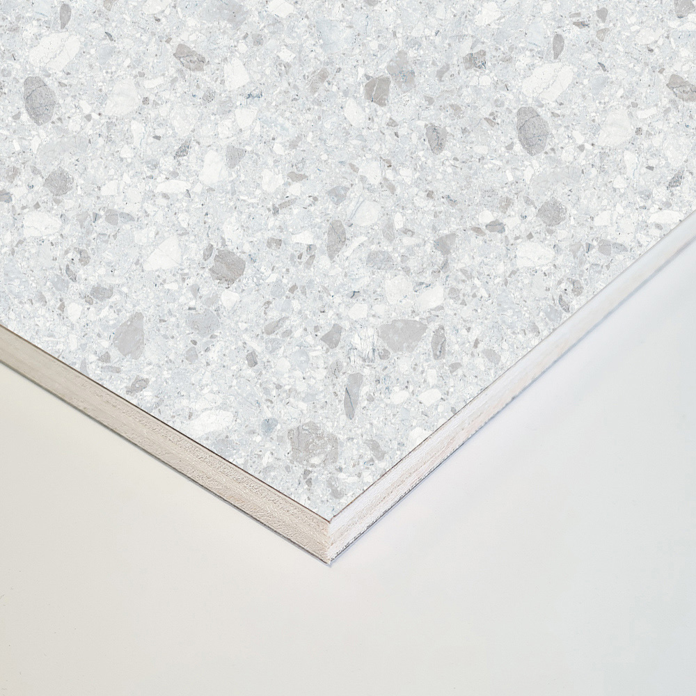 Wetwall Mermaid 2420 x 880mm Linate Terrazzo Tongue and Groove Plywood Shower Wall Panel Image 3