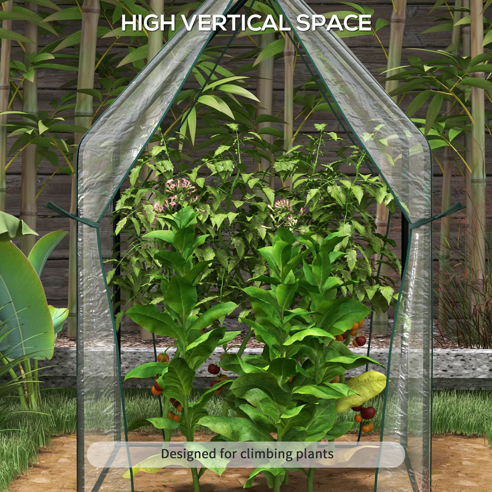 Outsunny Clear Plastic 3 x 3ft Greenhouse Image 4