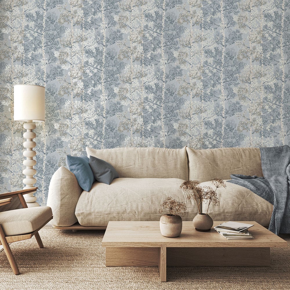 Rasch Wallpaper Silverwood Blue Wallpaper Image 3