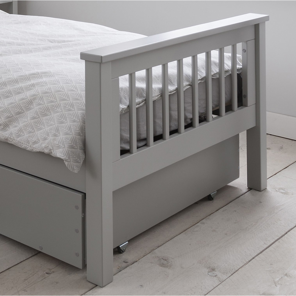 Noa and Nani Hampshire Single Silk Grey Bed Frame with Olaf Trundle ...