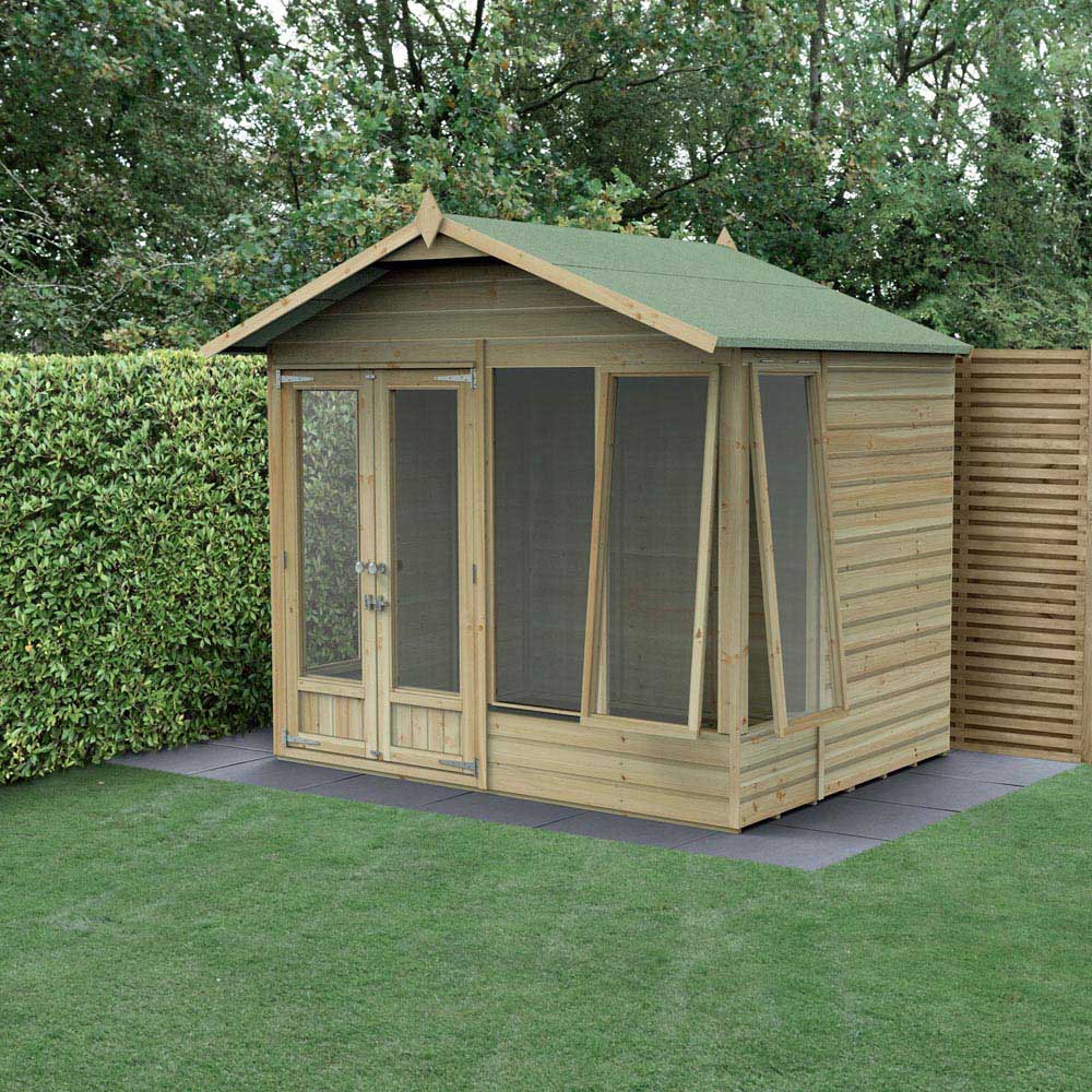 Forest Garden Beckwood 8 x 6ft 2 Opening Shiplap Apex Summerhouse Image 5