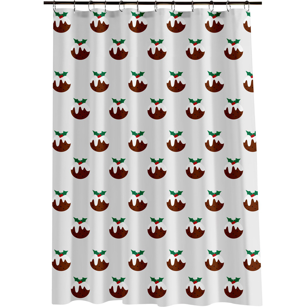 Puddings PEVA Shower Curtain - White Image 2