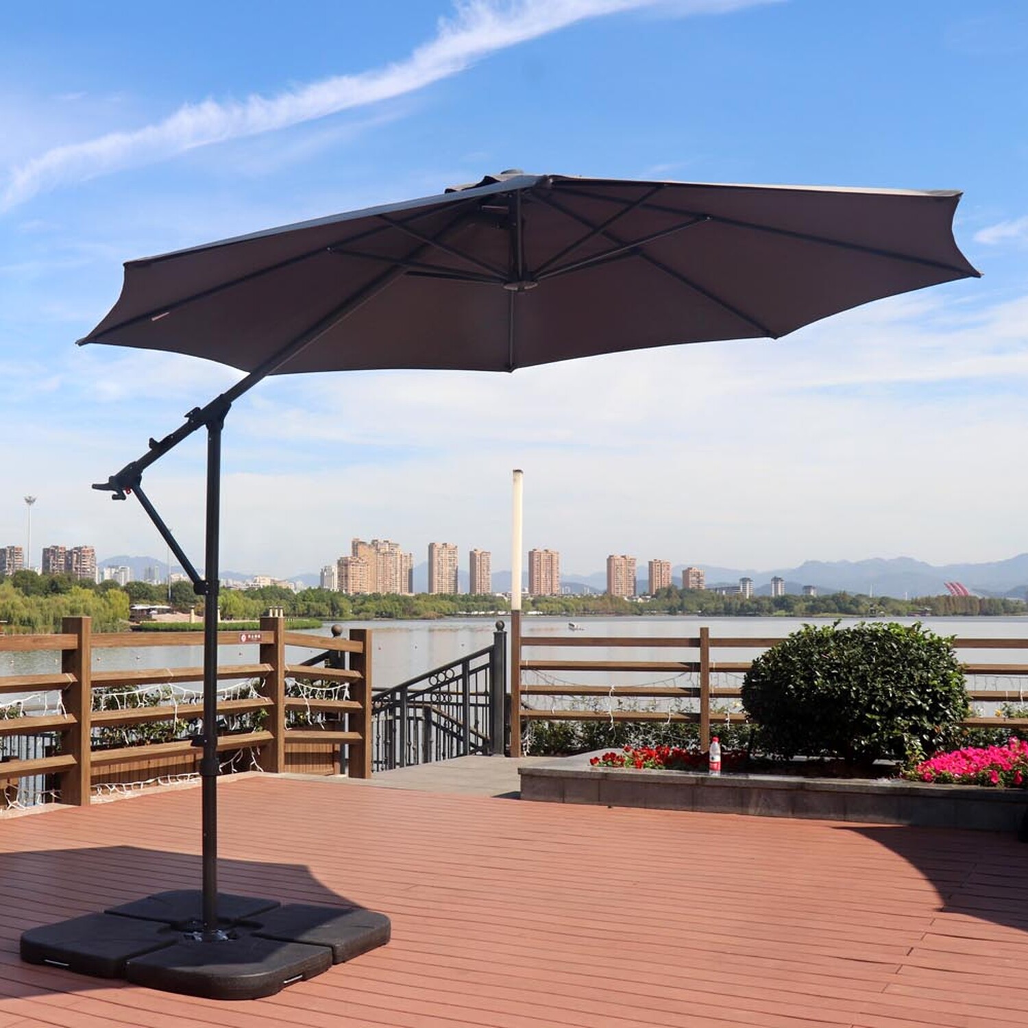 Grey Multi Functional Parasol 3m Image 2