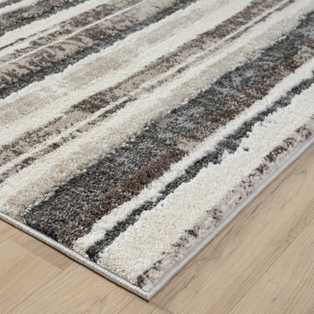 Desire Rugs Eleanor Mocha Striped Embossed Rug 120 x 170cm Image 4