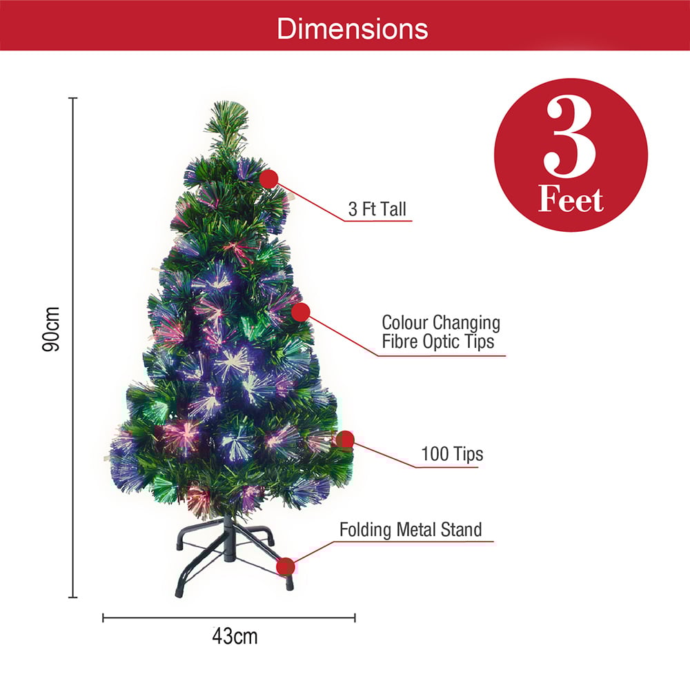 The Christmas Workshop Green Fibre Optic Christmas Tree 3ft Image 9