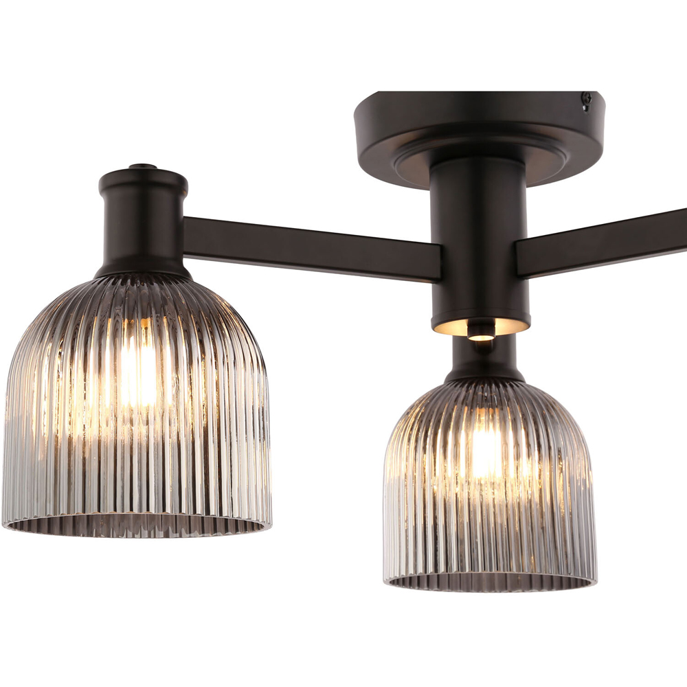 Noah 3 Way Ceiling Light Fitting Matte Black Image 3