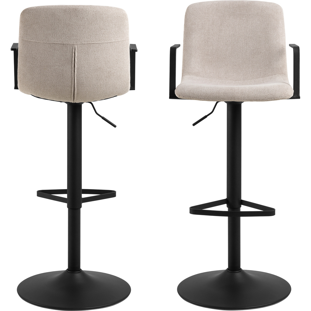 Florence Pablo Beige Swivel Bar Stool Set of 2 Image 3