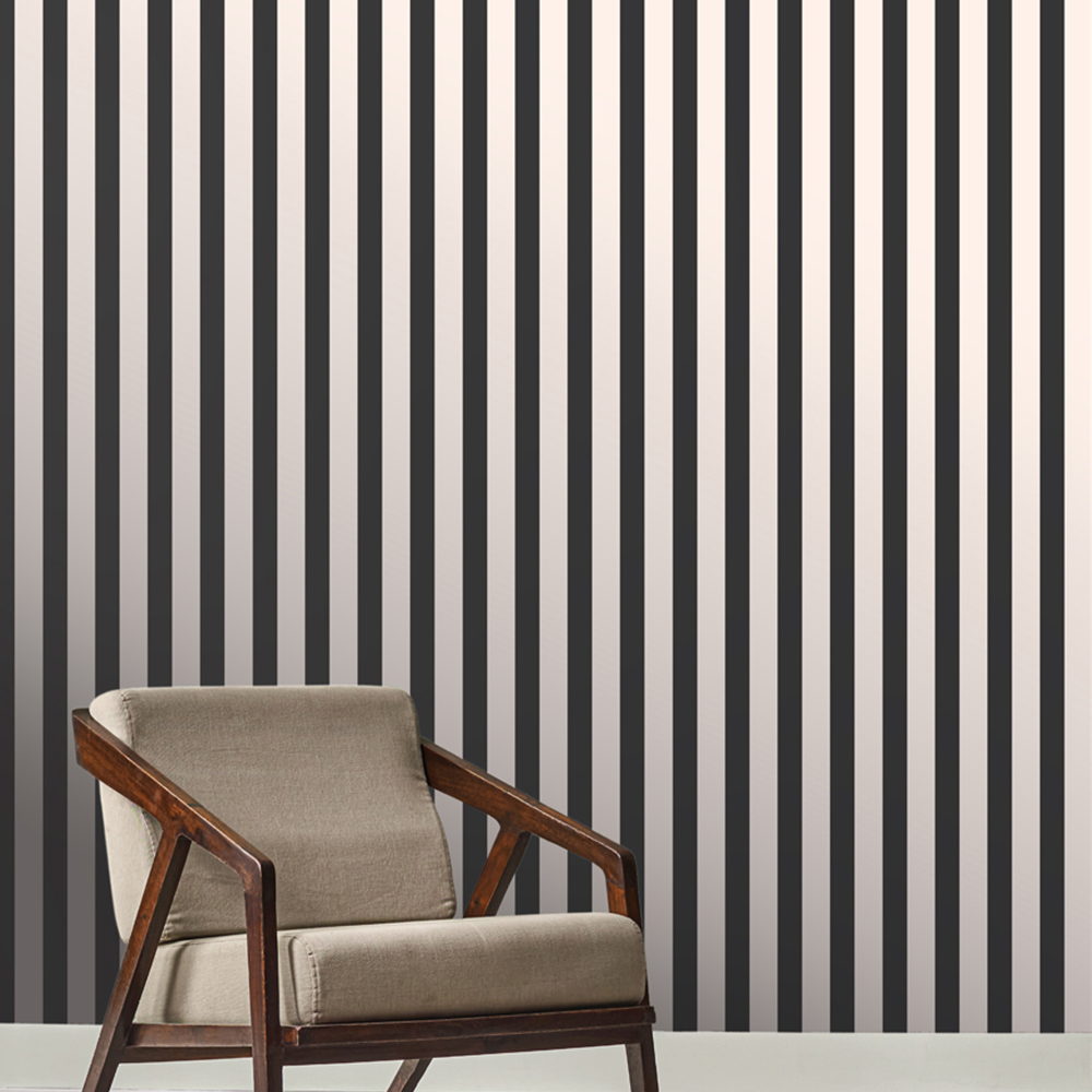 Galerie Style Sisters Stripe Black Wallpaper Image 2