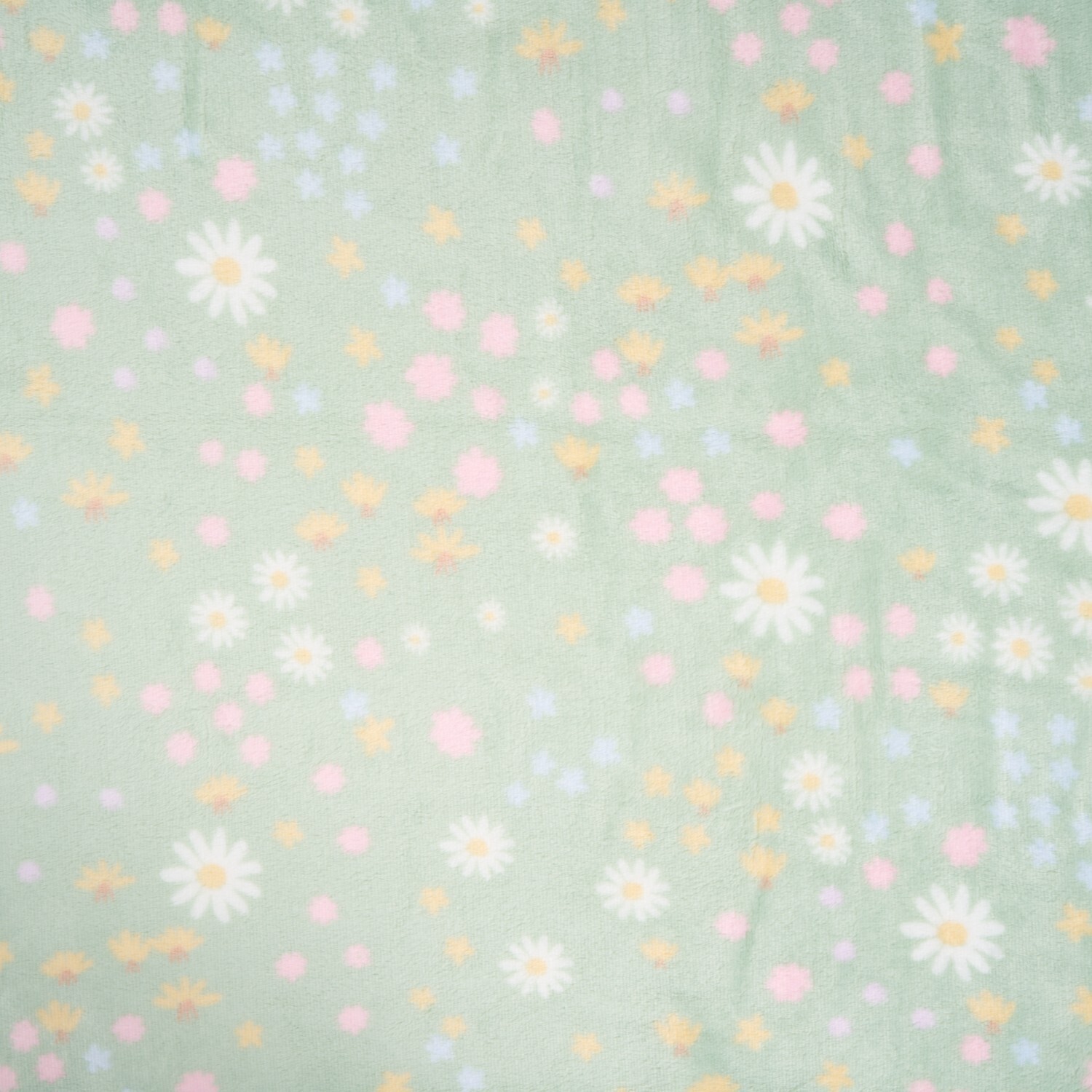Ditsy Daisies Fleece Throw Green Image 4