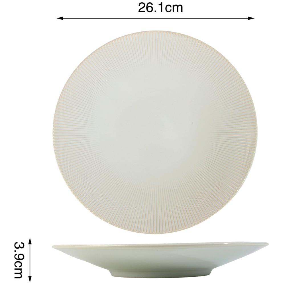 Waterside Reactive Glaze Cream 16 Piece Dinner Set Image 4