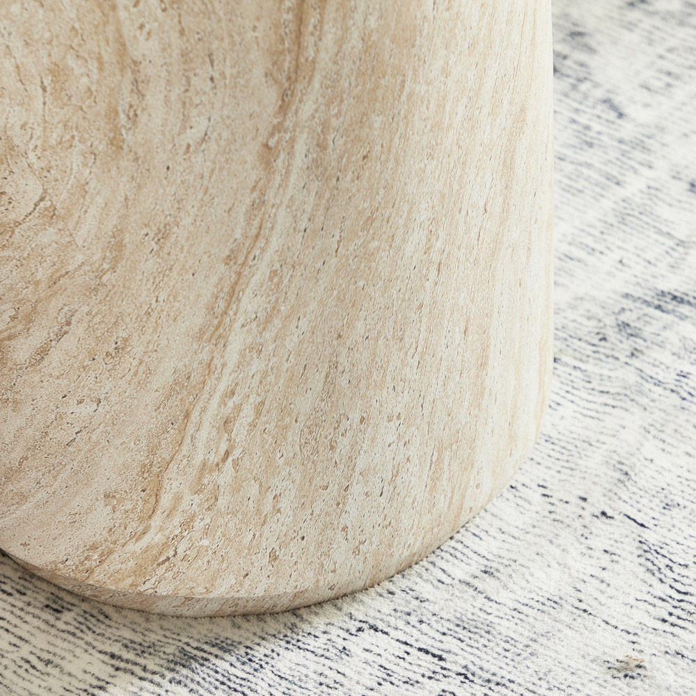 Desser Pisa Travertine Effect Tall Side Table Image 5