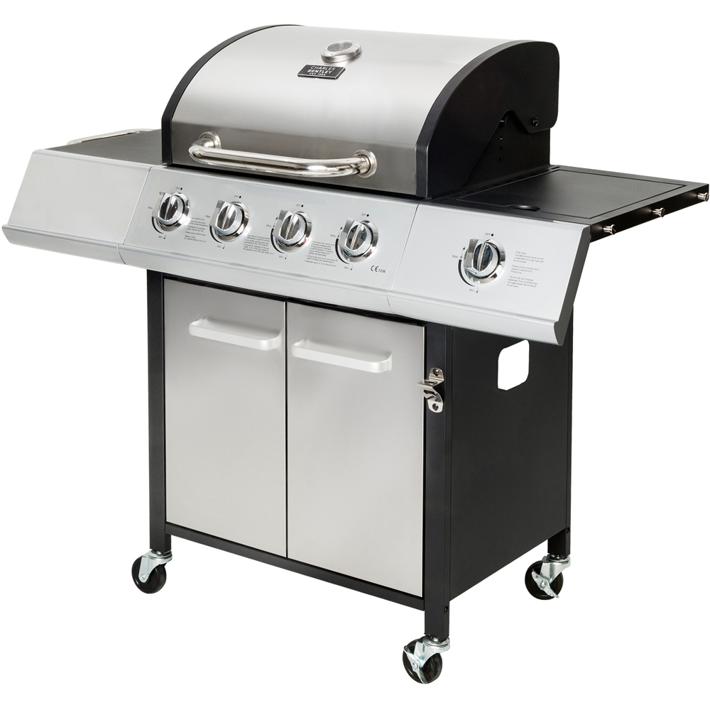 Charles Bentley Premium 4 + 1 Burner Gas BBQ Silver Image 3