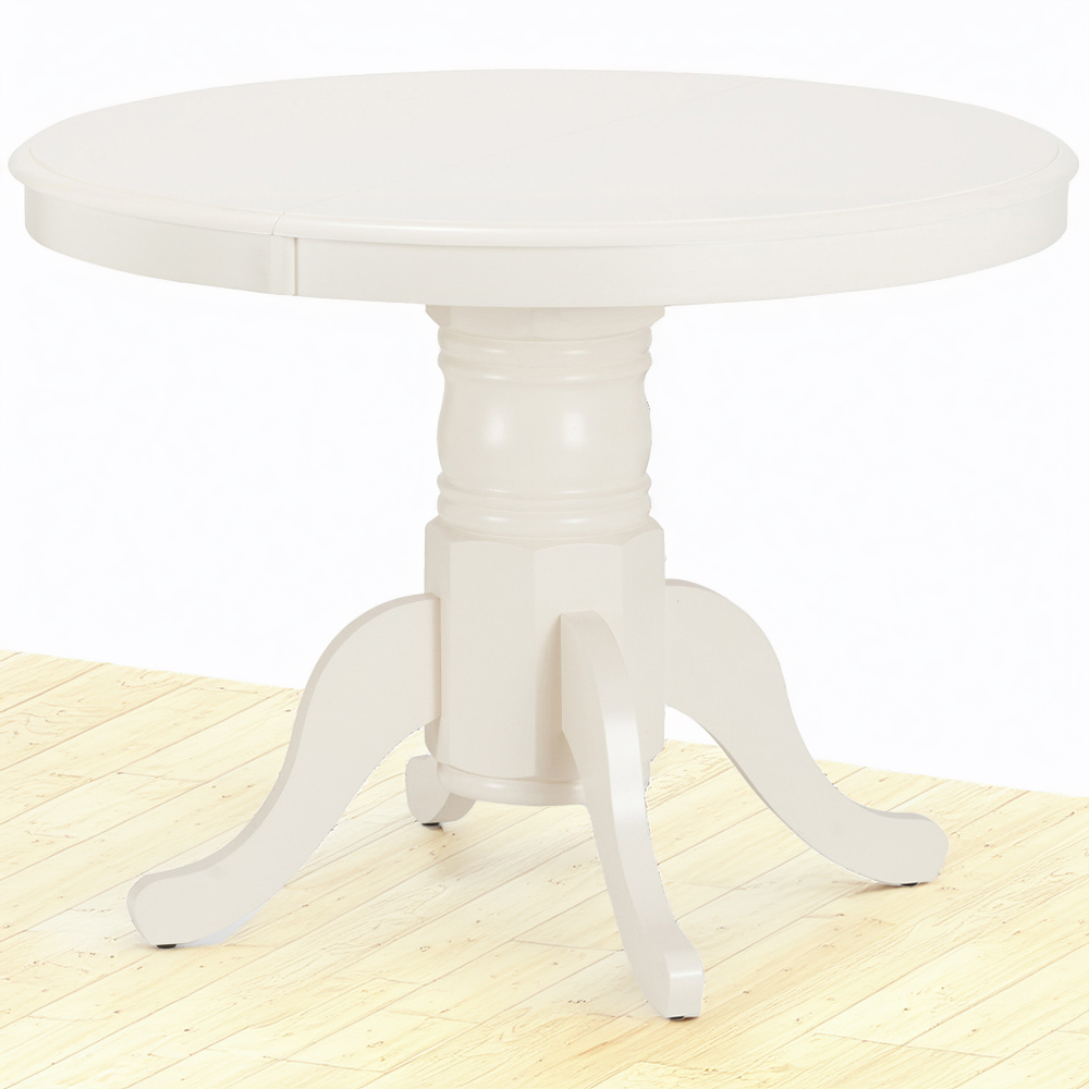 Julian Bowen Stanmore 6 Seater Lacquer Extending Dining Table Taupe Image 1