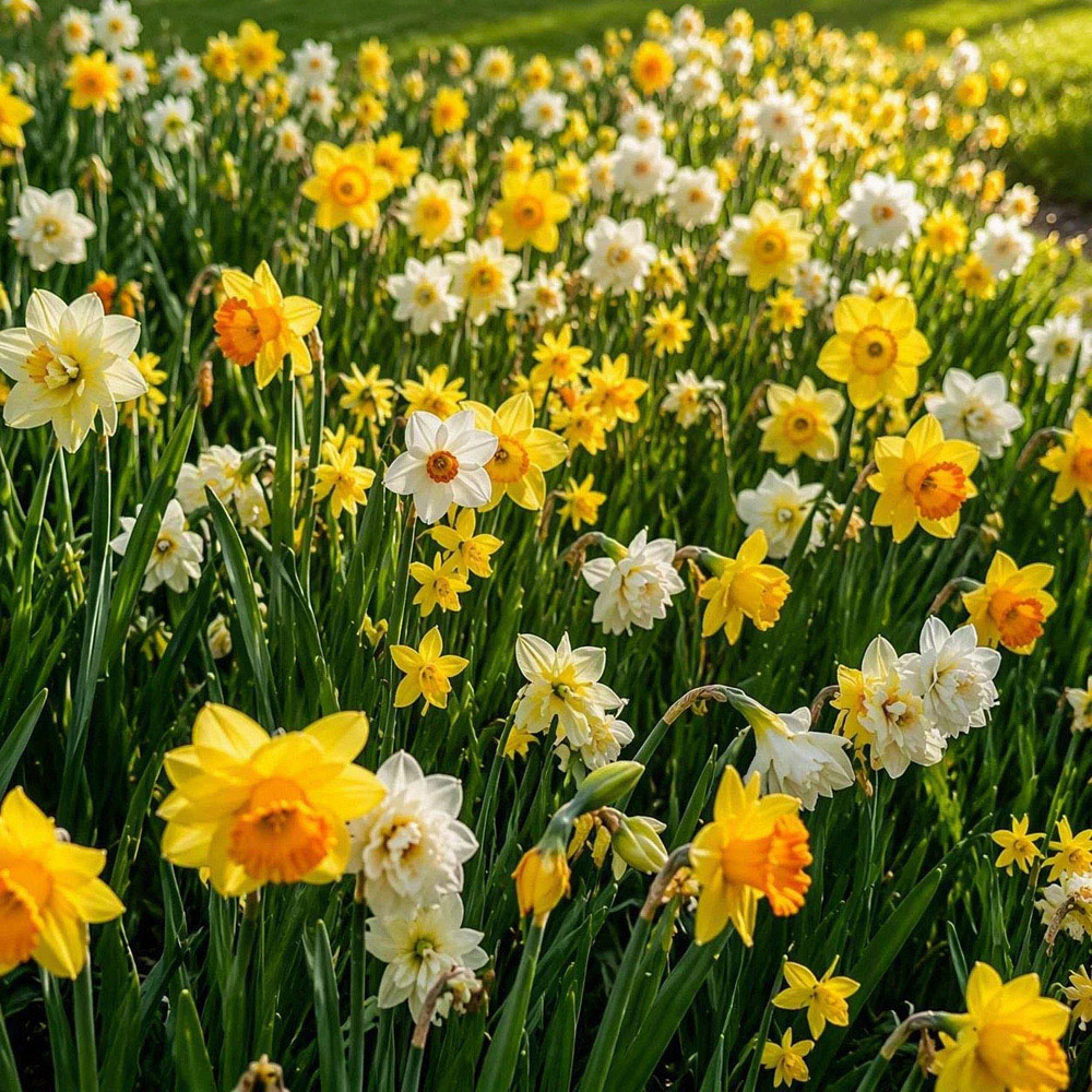 Thompson and Morgan Nurserymans Choice Daffodil White and Yellow Planting Bulb 48 Pack Image 3
