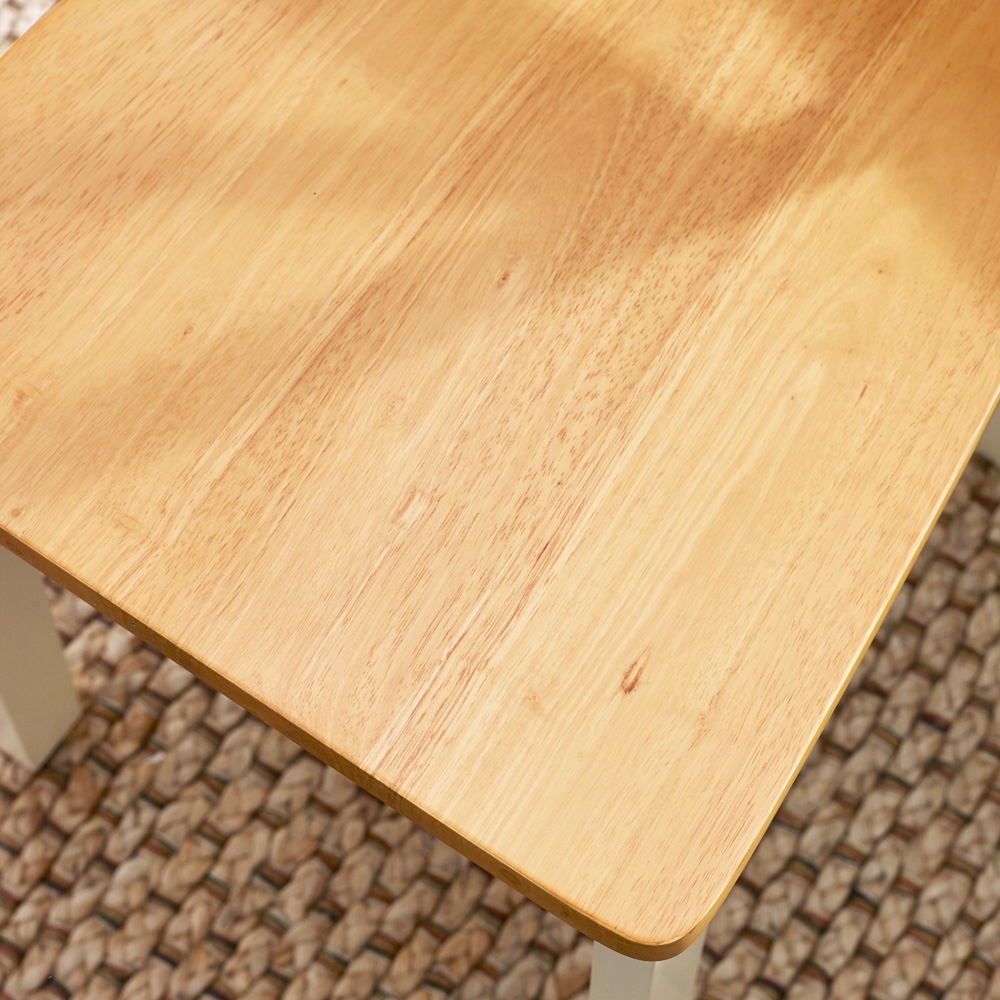 Furniturebox Bodmin Marros 4 Seater Round Wooden Dining Set Cream and Oak Effect Image 5