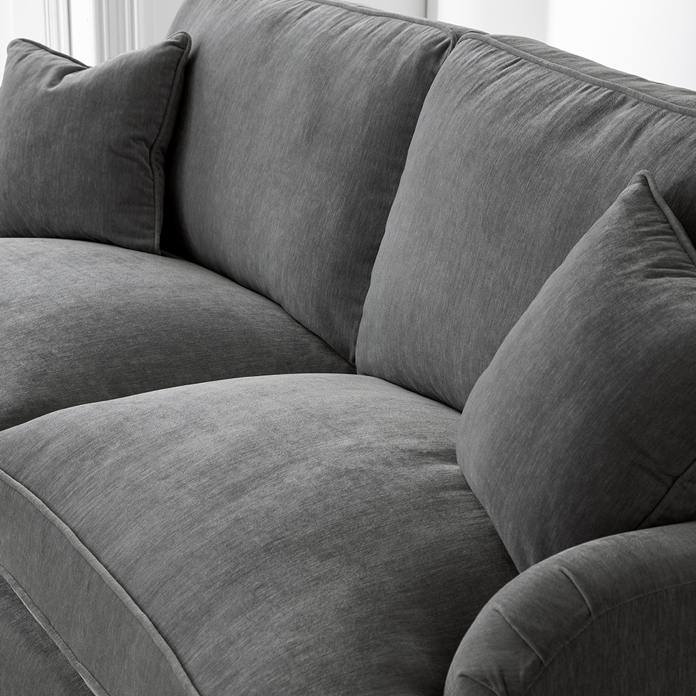 The Vienna 2 Seater Charcoal Sofa Image 3