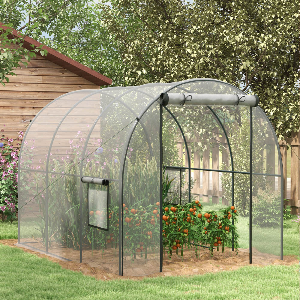 Outsunny Clear 6.5 x 10ft Walk In Polytunnel Greenhouse  Image 2