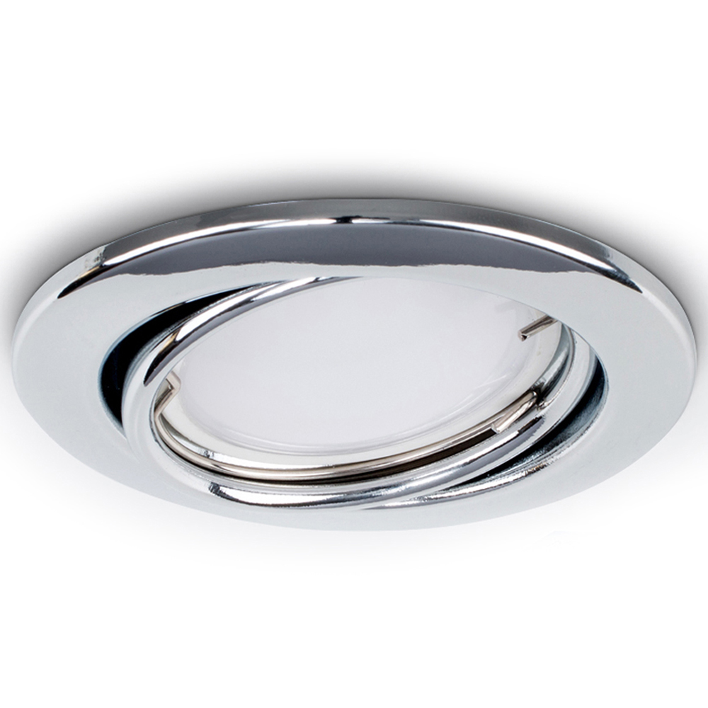 ValueLights Chrome Tiltable Cool White LED Ceiling Downlight 6 Pack Image 3