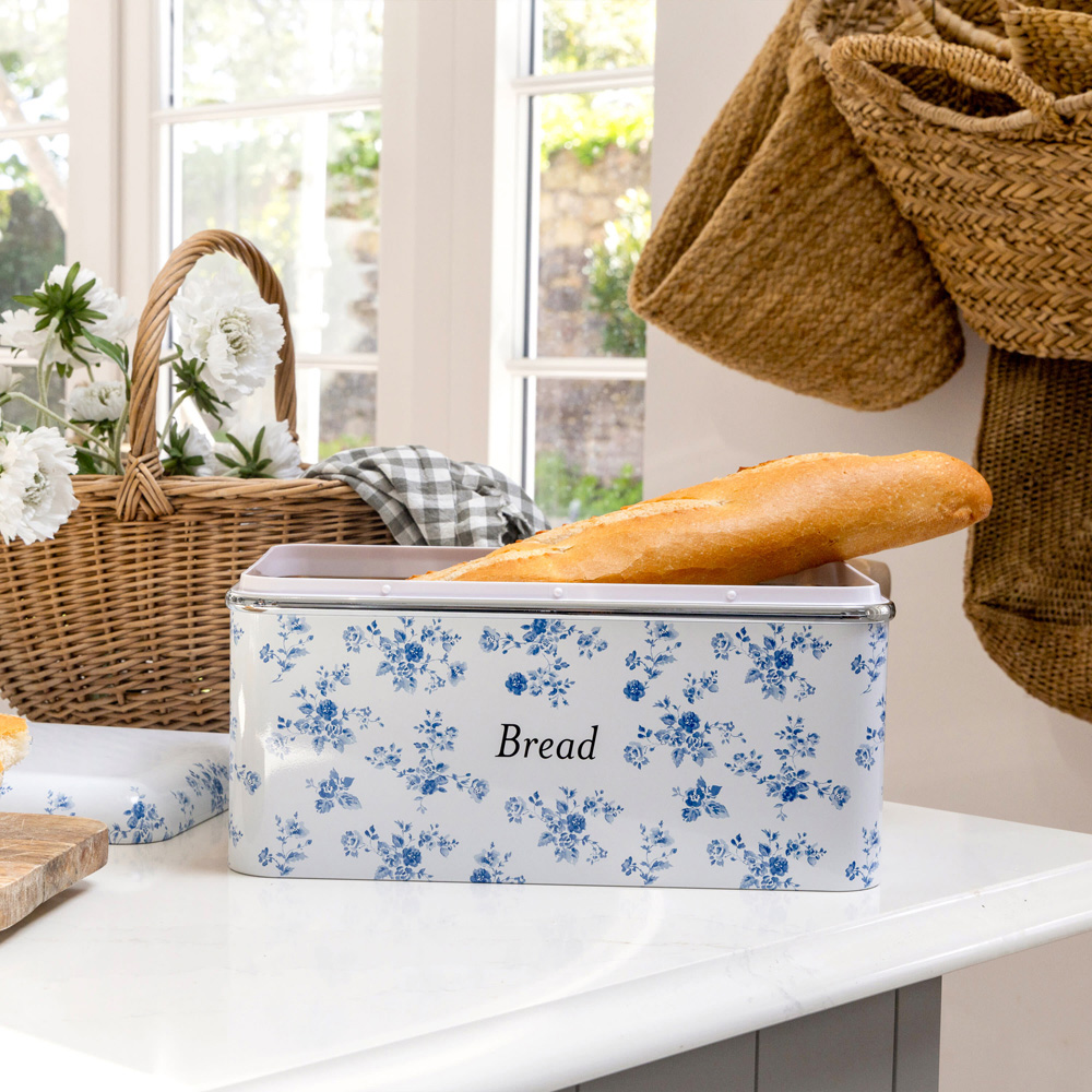 Laura Ashley Cream Floral Bread Bin Image 7